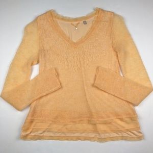 Anthropologie Tangerine Sweater